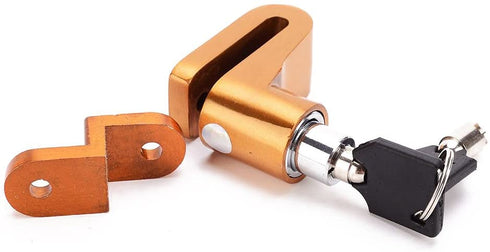 Canopus Motorcycle Bicycle Security Wheel Disc Brake Lock Bike Anti-Theft (Gold)